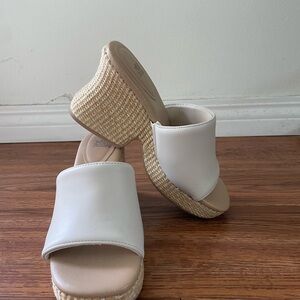 Women's White Wedge Sandals